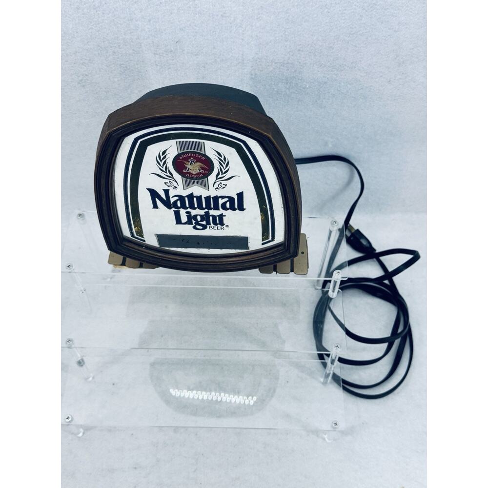 Vintage Natural Light Beer Light Up Cash Register Clock Works Great